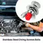 2 Chiếc 316 Thép Không Gỉ Lặn Vít Bướm Tấm Nền Cánh Hạt Cho Dưới Nước Lặn Phụ Kiện