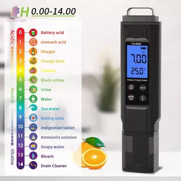 RESOURCE LIMIT Bút thử nước gia đình, Máy đo chất lượng nước đa chức năng 5 trong 1, Màn hình kỹ thuật số LCD có độ chính xác cao chuyên nghiệp Máy đo PH kỹ thuật số chống nước Bể bơi