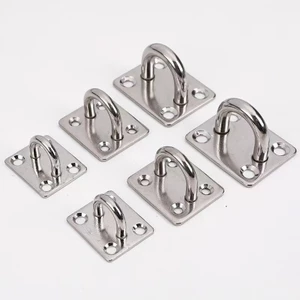 Khóa mắt cố định phụ kiện vuông 304 inox, dùng cho tấm che nắng, vòng treo, cố định thuyền, lắp đặt dễ