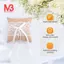 Gối nhẫn cưới đay mộc mạc cổ điển 6 inch x 6 inch