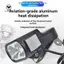 36V 48V 60V E-Bike LED Horn Đèn pha 36V 48V 60V Đèn pin xe đạp Phụ kiện còi
