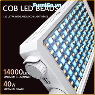 Đèn LED máy ảnh FURNIGO 40W, Nhiệt độ màu kép 0-100% Đèn Video COB 40W có thể điều chỉnh, 2800K-9000K Đèn chiếu sáng chụp ảnh bỏ túi di động có ren đa năng 1 / 4