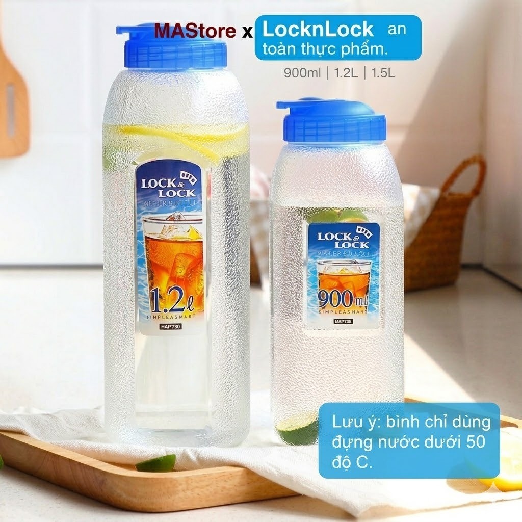 Bình đựng nước LocknLock, đựng trà sữa dùng ở nhà, văn phòng dung tích 1.2L đến 2.6L [MAStore]