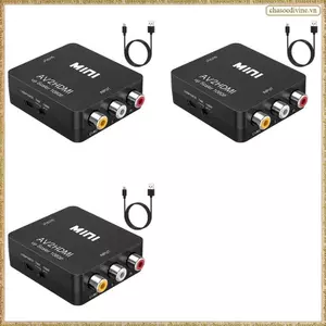 Bộ chuyển đổi 3X sang, AV sang, Bộ chuyển đổi âm thanh Video CVBS Mini 1080P PAL / NTSC cho TV / PC / / STB