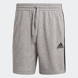 adidas Phong cách sống Quần short vải thun da cá 3 Sọc Essentials Nam Xám GK9599
