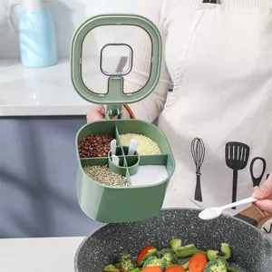 Bộ Hộp Gia Vị Nhà Bếp Tích Hợp Nhiều Lưới Đựng Thông Minh