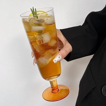 Niche Amber Đáy Cốc Có Giá Trị Cao Cá Tính Champagne Thủy Tinh Rượu Vang Đỏ Thủy Tinh Smoothie Thủy Tinh Nước Trái Cây Thủy Tinh Thủy Tinh Thủy Tinh Thủy Tinh