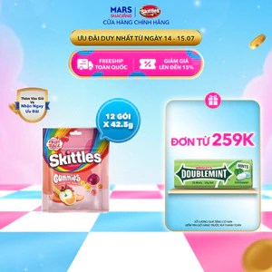 Hộp 12 Gói kẹo dẻo Skittles vị trái cây Gummies (1 hộp x 12 gói)