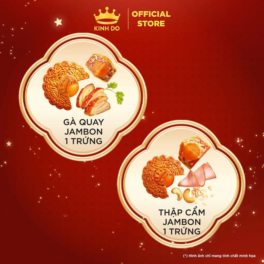 Hộp 2 bánh trung thu Kinh Đô "Team Thập Cẩm" 1 trứng 150g - Chọn vị