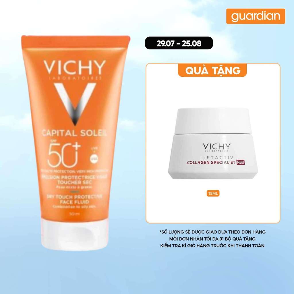 Kem Chống Nắng Không Gây Nhờn Rít Vichy Capital Soleil Mattifying Dry Touch Face Fluid 50Ml
