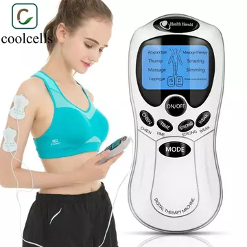 Dụng cụ massage điện COOLCELLS, Máy kích thích xung 8 chế độ di động, Máy kích thích xung điện tử tập thể dục Máy kích thích cơ xung kỹ thuật số Massage cơ thể