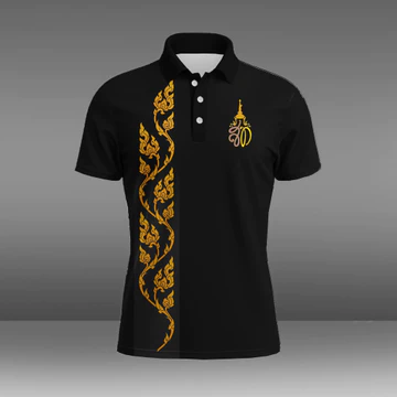 Siritikarn Áo Polo Đen Áo Sơ Mi Đen, Áo Polo Nam, Áo Sơ Mi Họa Tiết Thái Lan, 30 Ngày Lo Lắng, Áo Polo, Polo Nam