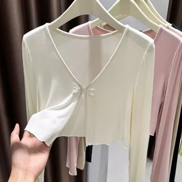 Áo khoác chống nắng bằng vải siêu mềm dành cho nữ, áo khoác ngoài mùa hè, áo khoác mỏng cài nút