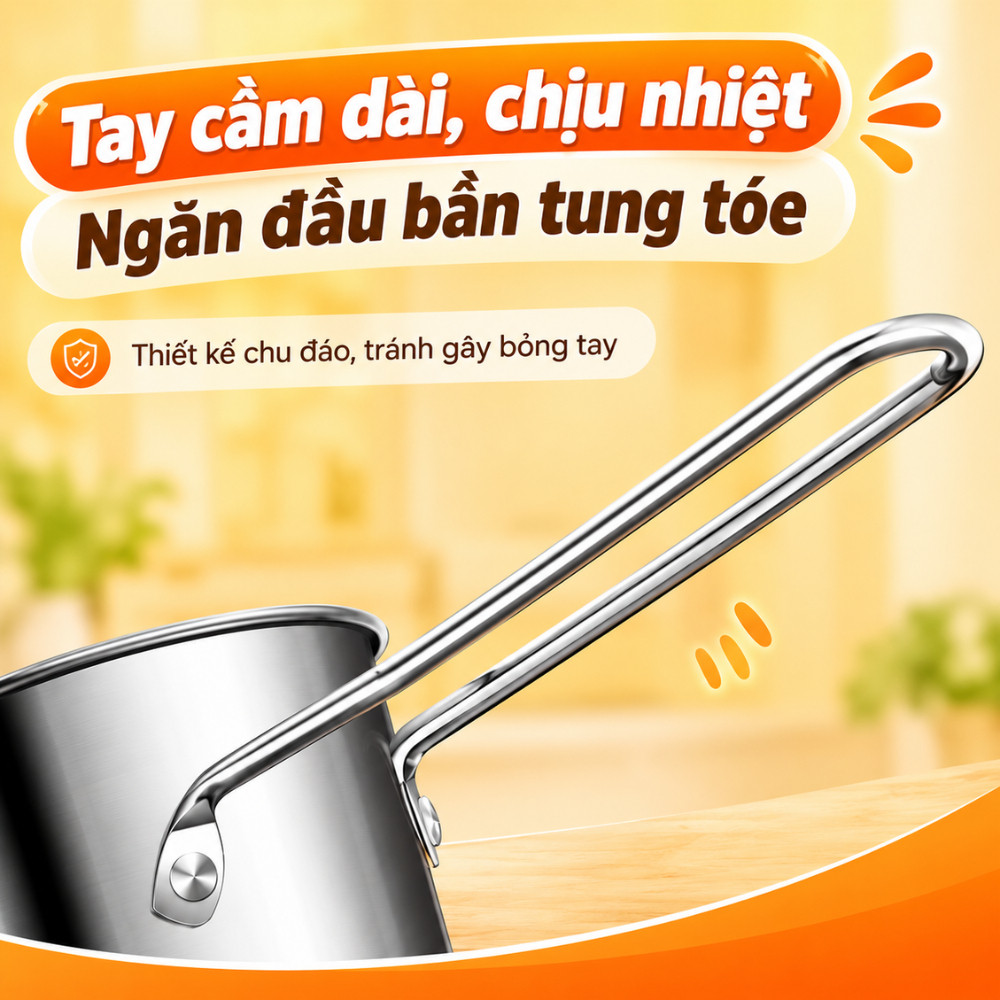 Nồi Chiên Ngập Dầu 1200ml Inox 304 Có Rổ Vớt, Nồi Chiên Sâu Dùng Cho Gia Đình | BigBuy360 - bigbuy360.vn
