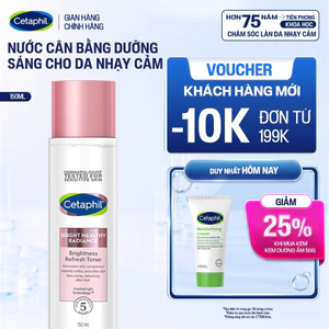 Nước cân bằng làm sáng dịu lành cho da nhạy cảm CETAPHIL BRIGHT HEALTHY RADIANCE TONER 150ML