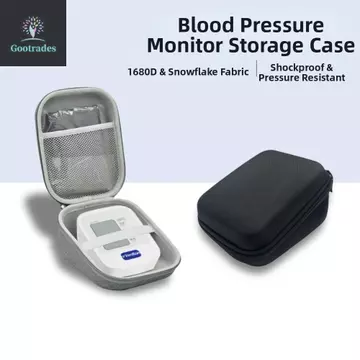Hộp đựng máy đo huyết áp GOOTARDES, Túi bảo vệ máy đo huyết áp vỏ cứng di động, chống nước có tay cầm Vỏ cứng chống sốc cho máy đo huyết áp