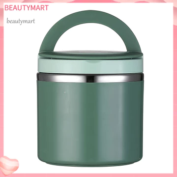 [beautymart] Hộp đựng ấm thực phẩm dã ngoại Hộp cơm trưa cách nhiệt cho thực phẩm nóng Hộp cơm trưa bằng thép không gỉ cách nhiệt 630ml / 1000ml Hộp đựng thực phẩm di động chống rò rỉ có giá nóng cho 
