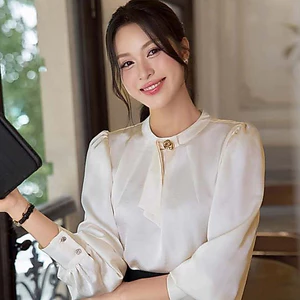 Áo Sơ Mi Nữ Công Sở MY WAY Dài Tay Chất Liệu Lụa Cao Cấp 9MA03366