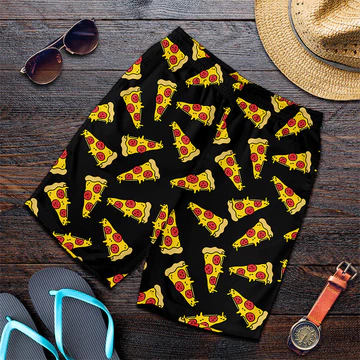Ngộ nghĩnh Họa Tiết Pizza Quần Short Đi Biển Nam 3D In Pizza Board Quần Short Đồ Bơi Mùa Hè Nhanh Khô Băng Quần Short Thể Thao Quần Short GYM Quần Short