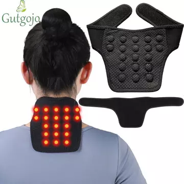 GUTGOJO Cổ tử cung tự sưởi ấm, Công nghệ tự sưởi ấm Nẹp cổ bảo vệ cổ tử cung, Đai hỗ trợ cổ thân thiện với da 9 / 19 viên đá thoải mái