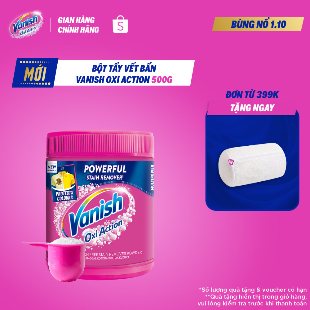 Bột Tẩy Vết Bẩn Quần Áo Vanish Oxi Action 500g