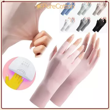 [COD] Găng tay vẽ móng tay PURECOTTON0, Găng tay chống nắng chống tia cực tím bảo vệ da ngón tay, Đèn Led chống bức xạ đầy màu sắc Bảo vệ tia cực tím móng tay nghệ thuật Găng tay n