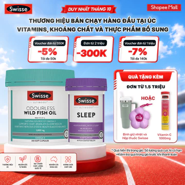 Combo Dầu Cá Hỗ Trợ Sức Khỏe Não Bộ, Tim Mạch 200v & Viên Uống Hỗ Trợ Giảm Triệu Chứng Mất Ngủ, Giảm Căng Thẳng 60v