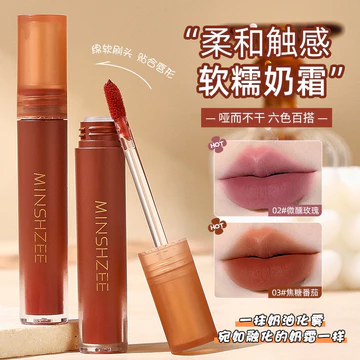Hàng Ngày Hàng Mới Về / Ming Xizhi Mousse Son Môi Matte Velvet Matte Lipstick Lip Glaze Thu Đông Làm Trắng Da Lâu Dài Son Môi Nữ 10.55
