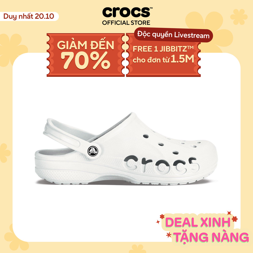 Giày Clog Unisex Crocs Baya - White - 10126-100