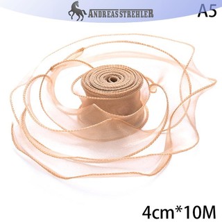 Onetimingfine 10M Đuôi Cá Sợi Ruy Băng Cho DIY Nơ Tóc Trang Trí Bó Hoa Quà Tặng Gói Chất Liệu Sóng Lụa Ruy Băng Trang Trí VN