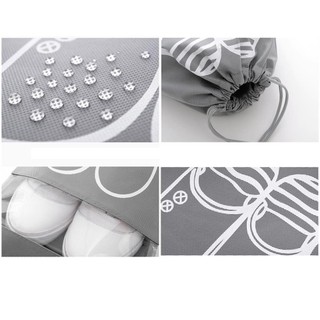 [Size 35x26.5 cm] Túi đựng giầy dép họa tiết, có dây rút - chống bụi bẩn, ẩm mốc