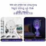 Cao Cấp Để Bàn Sạc USB Vợt Diệt Côn Trùng Để Bàn 3 Trong 1 Shintree Có Đèn Tự Động