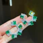 Hàn Quốc Thời Trang Sang Trọng Phong Cách Mới Zircon Nhẹ Bông Tai Sang Trọng Bán Buôn