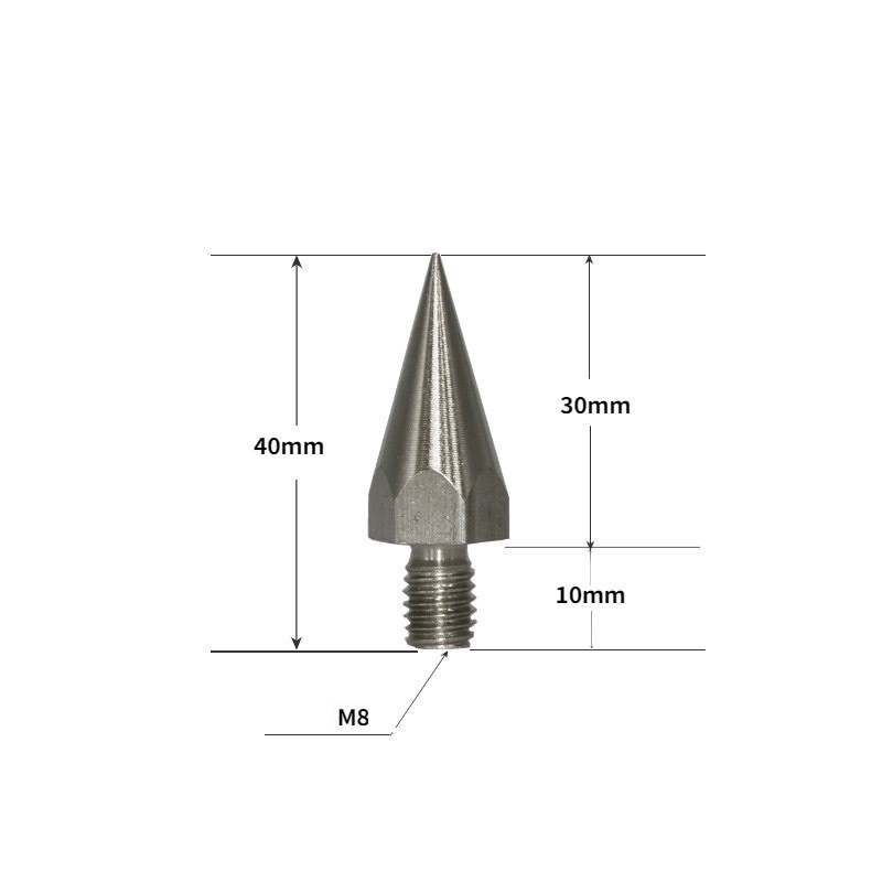 Thay thế bằng thép không gỉ Sharp Point cho Mini cho lăng kính Cực M9 Đường kính 8mm