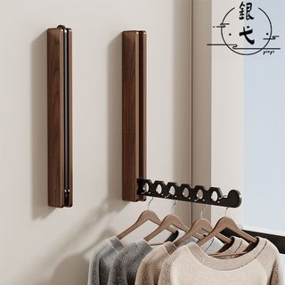 Sao BiểnHome Walnut Có Thể Gập Lại Vô Hình Giá Phơi Ban Công Treo Tường Hộ Gia Đình Trong Nhà Vịnh Cửa Sổ Quần Áo Thanh