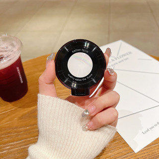 CHO Điện Thoại Di Động Có Giá Đỡ Nhẫn Trang Điểm Gương Đứng Xoay 360 Độ Sang Trọng Nhẫn Gấp Kim Loại Phụ Kiện Điện Thoại Di Động Mới