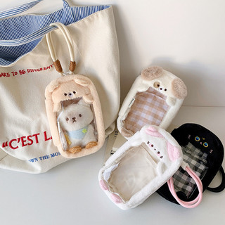 Thiết kế búp bê dễ thương trong suốt PVC ca rô in hình itabag dành cho nữ