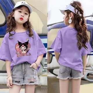 ÁO Thun NgắN Tay RộNg MớI Cho Bé GáI ThiếT Kế HọA TiếT ThờI Trang Phù áO Thun Cho Bé GáI