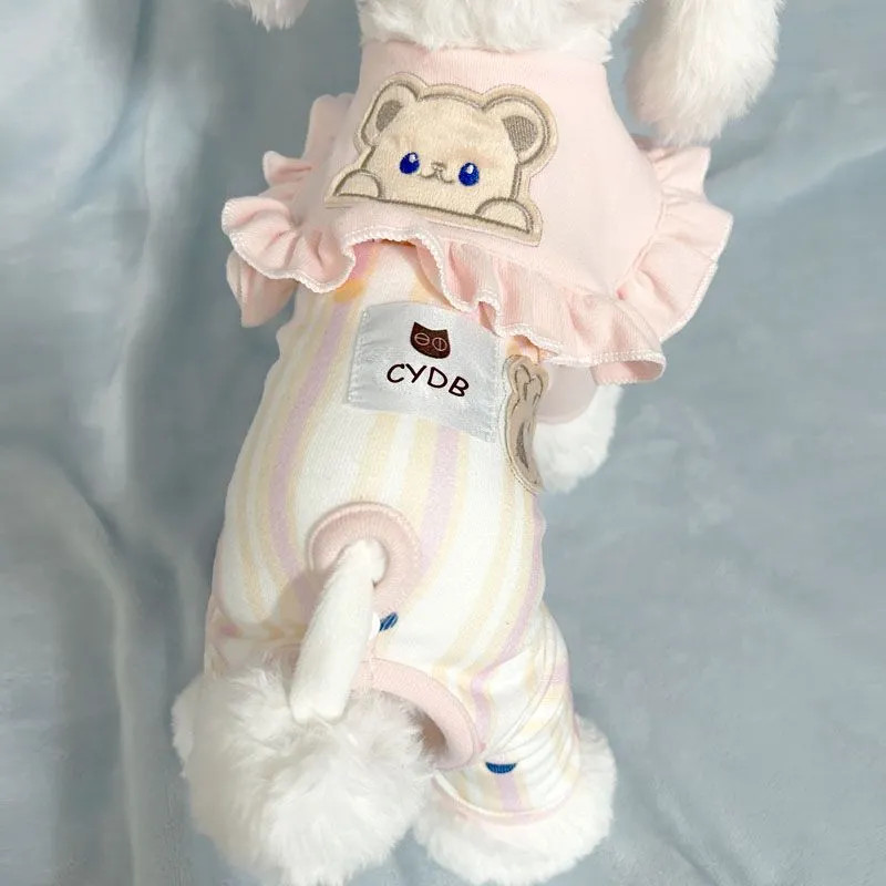 Mùa Đông Quần Áo Thú Cưng Lông Cừu Ấm Áp Bốn Chân Áo Teddy Bichon Siêu Dễ Thương Schnauzer Quần Áo Cho Chó