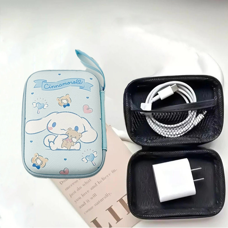 Dễ Thương Cinnamoroll Chống Thấm Nước Chống Sốc Điện Tử Tổ Chức Túi Di Động Du Lịch Bảo Quản Cho Tai Nghe Cáp Nguồn