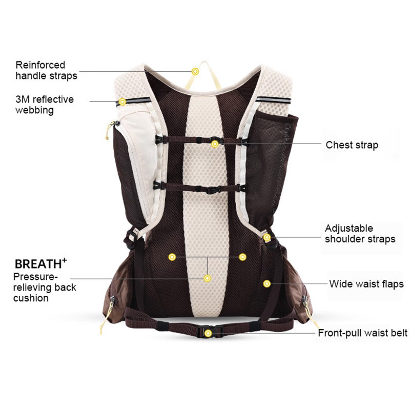 CAMEL CROWN Ba lô ngoài trời nhẹ Đi bộ đường dài Daypack 20L