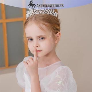Onetimingfine 2023 Phụ Nữ Mới Bé Gái Màu Bạc Vương Miện Mũ Pha Lê Hàn Quốc Tiara Thời Trang Sinh Nhật Đầm Kim Cương Giả Vương Miện Phụ Kiện Tóc VN