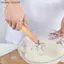 {AKIN} Máy đánh bột bằng thép không gỉ có tay cầm bằng gỗ mịn Bột chua & Bánh mì trộn bột Đan Mạch Dụng cụ làm bánh mì {a}