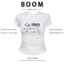 BOOM Áo Baby Tee Nữ Cotton Ôm Body-Áo Thun Ngắn Tay Y2K In Hình PhongCách Mùa Hè, Cổ Tròn Hàng Đầucách hàn quốc phong663