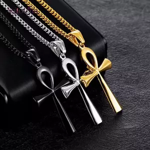 Mặt dây chuyền AqToCna Ai Cập Ankh Crucifix Nelaces Mặt dây chuyền Trang sức Quà tặng Dây chuyền AqToCna