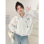 Áo Khoác Nỉ Hoodie Thêu Mèo Dễ Thương Form Rộng Khóa Kéo Dày Dặn Phong Cách Hàn Quốc Nữ HIYU 66 STORE
