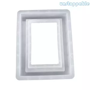 Unstop * Nhựa Pha Lê Epoxy Khuôn Hình Chữ Nhật Khung Ảnh Trang Trí Đúc Khuôn Silicon Đồ Trang Trí DIY Dụng Cụ Làm