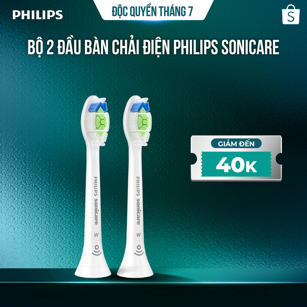 Đầu bàn chải Philips Sonicare W2 Optimal White HX6062/14 – bộ 2 đầu, làm trắng răng