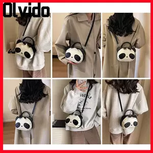 Túi đeo chéo OLVIDO Panda, Túi đeo vai gấu trúc thời trang hoạt hình, Túi mua sắm nhỏ bằng da PU Túi cầm tay đi làm dễ thương