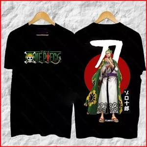Anime ONE PIECE Zoro Áo Thun Nữ Tay Ngắn Áo Rời Tee Thời Trang Unisex Áo Sơ Mi Plus Kích Thước